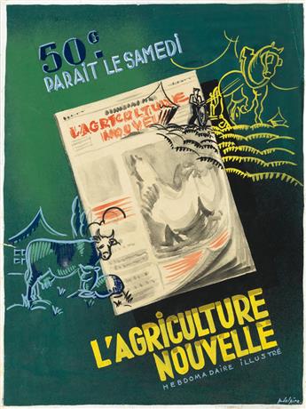 (ADVERTISING.) Group of 7 French poster maquettes.